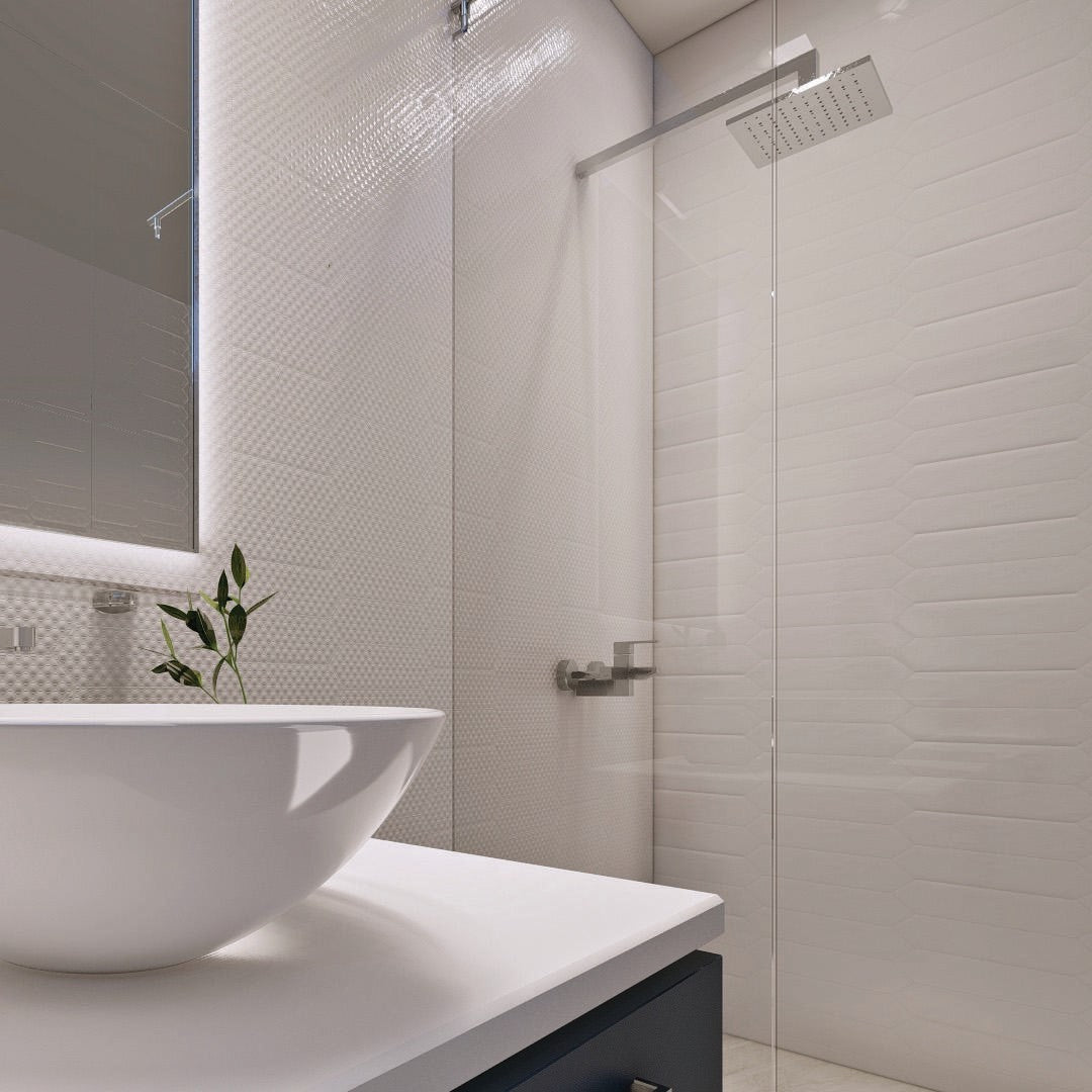 Tesoro-Marrow-3-x-12-Pressed-Glossy-Deco-Picket-Ceramic-Wall-Tile-White