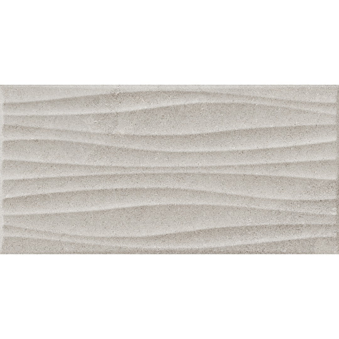 Edimax Astor Feel 12" x 24" Textured Porcelain 3D Wave Deco Wall Tile
