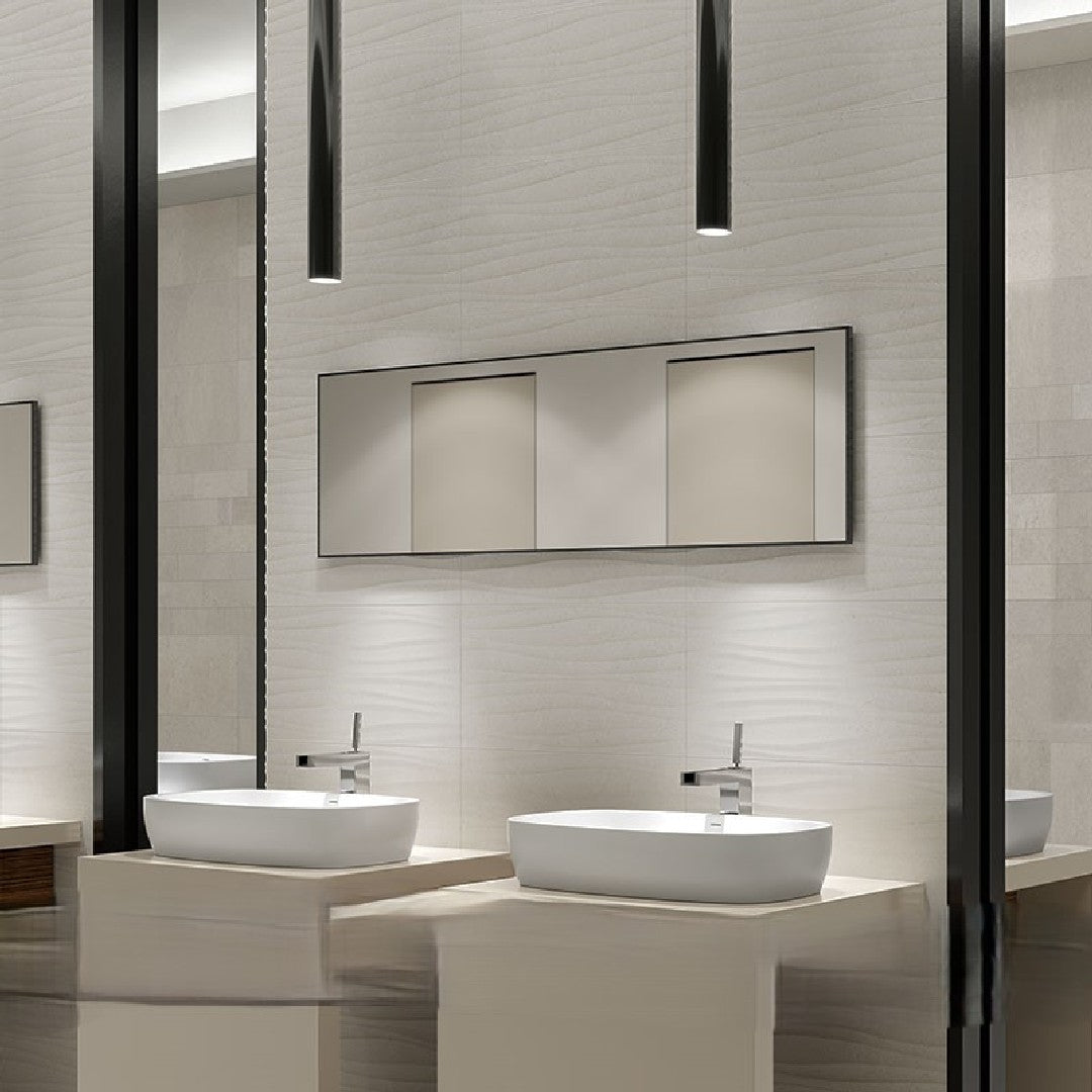 Edimax-Astor-Feel-12-x-24-Textured-Porcelain-3D-Wave-Deco-Wall-Tile-White