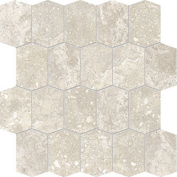Edimax Astor Stream 12" x 12" Natural Hexagon Porcelain Mosaic