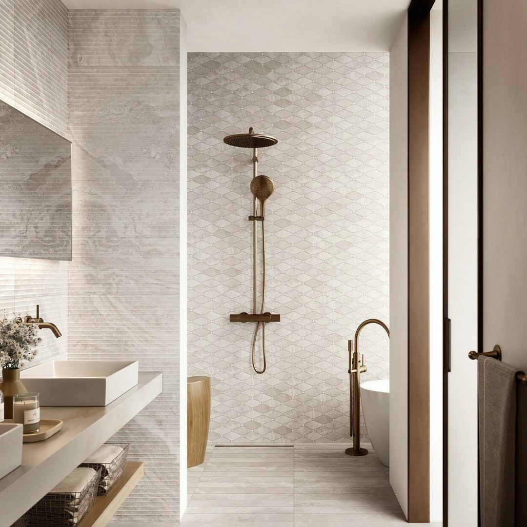 Edimax-Astor-Stream-12-x-9.4-Natural-Octagon-Porcelain-Mosaic-Bone