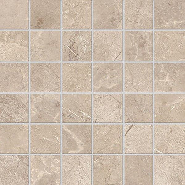 Edimax Astor Velvet 12" x 12" Natural Porcelain 2" Mosaic