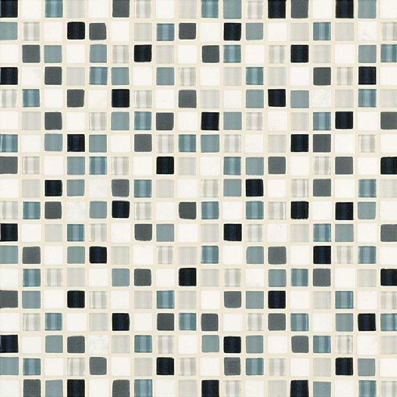 Crossville Ebb & Flow 11.75" x 11.75" Natural Stone and Glass 0.5" Mosaic