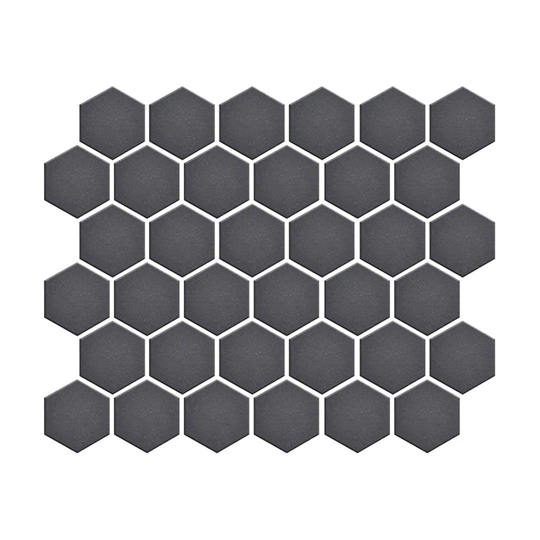 CommodiTile Elements 10.98" x 12.68" Pressed Matte Porcelain 2" Hexagon Mosaic