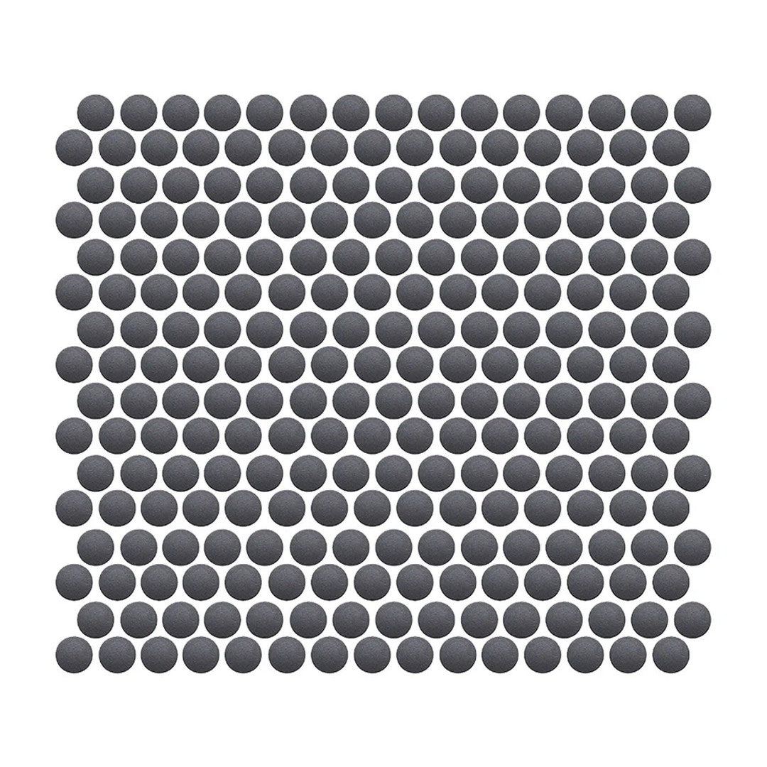 CommodiTile Elements 11.38" x 12.32" Pressed Matte Porcelain 1" Penny Round Mosaic