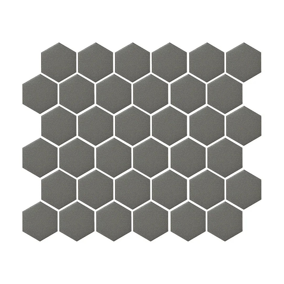 CommodiTile Elements 10.98" x 12.68" Pressed Matte Porcelain 2" Hexagon Mosaic