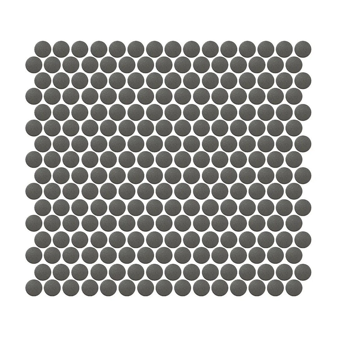 CommodiTile Elements 11.38" x 12.32" Pressed Matte Porcelain 1" Penny Round Mosaic