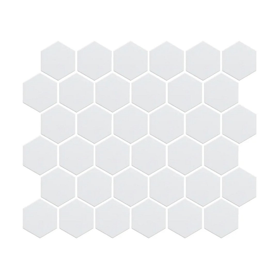 CommodiTile Elements 10.98" x 12.68" Pressed Matte Porcelain 2" Hexagon Mosaic