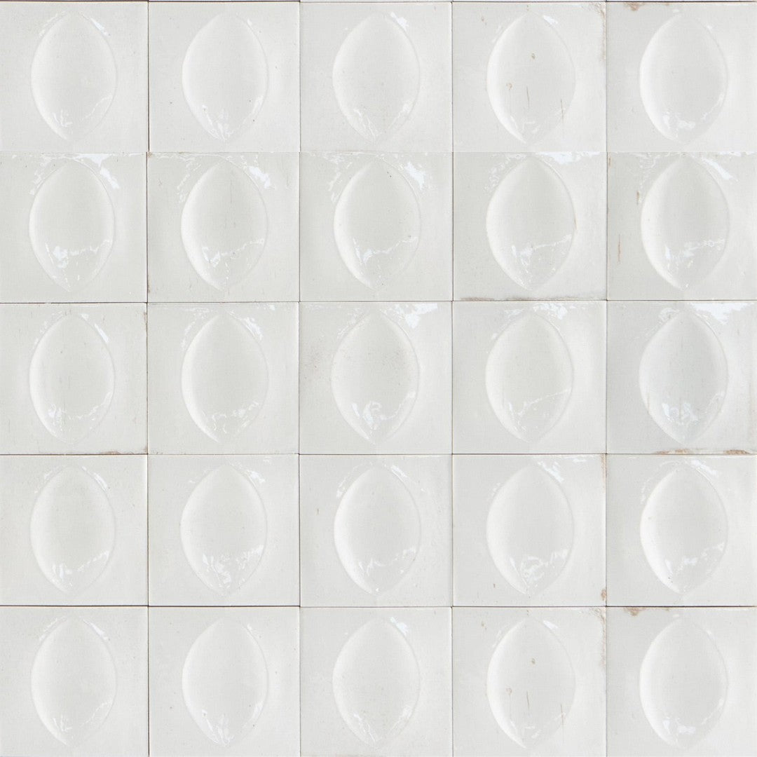 Tesoro Gleeze 4" x 4" Pressed Glossy 3D Egg Deco Porcelain Tile