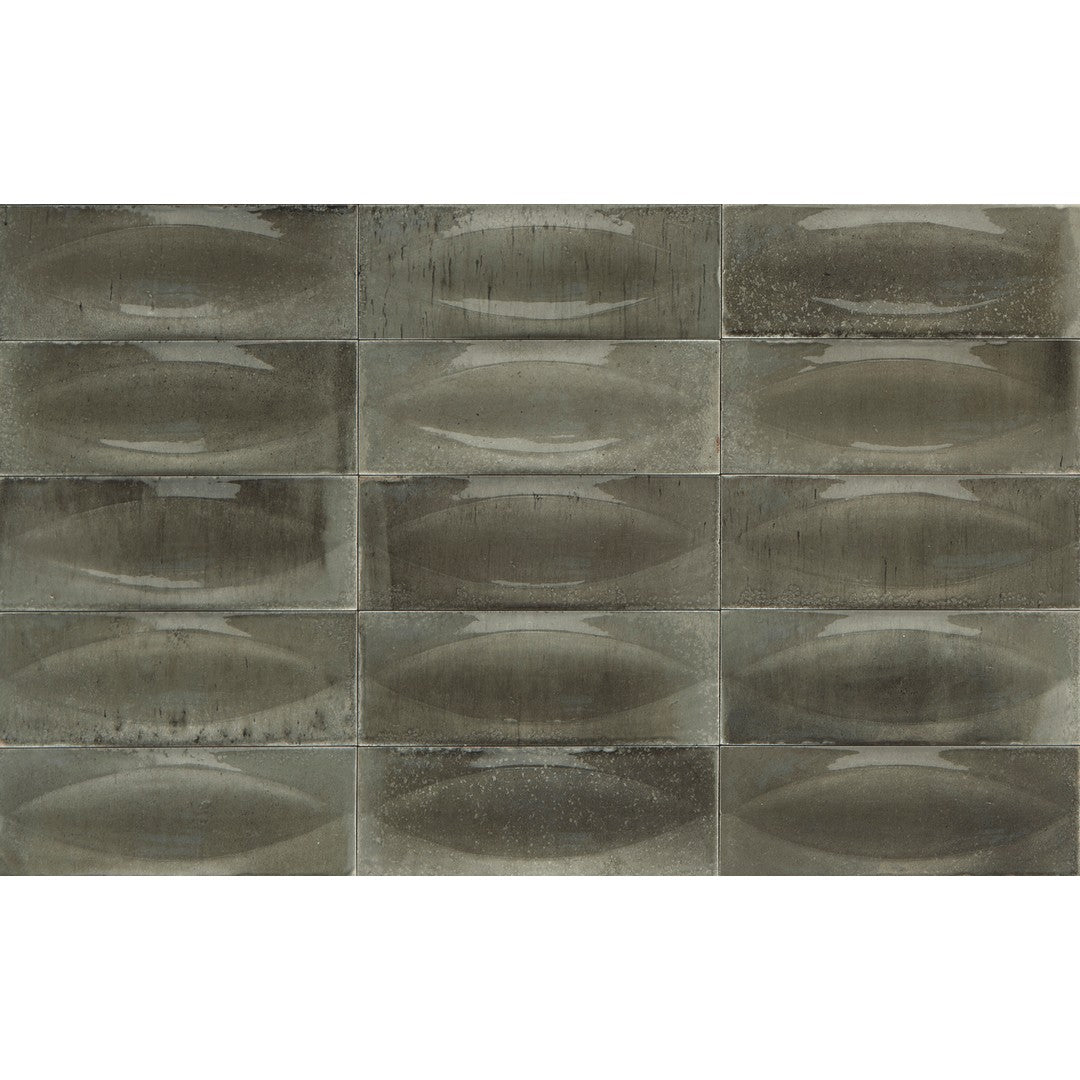 Tesoro Gleeze 3" x 8" Pressed Glossy 3D Eye Deco Porcelain Tile