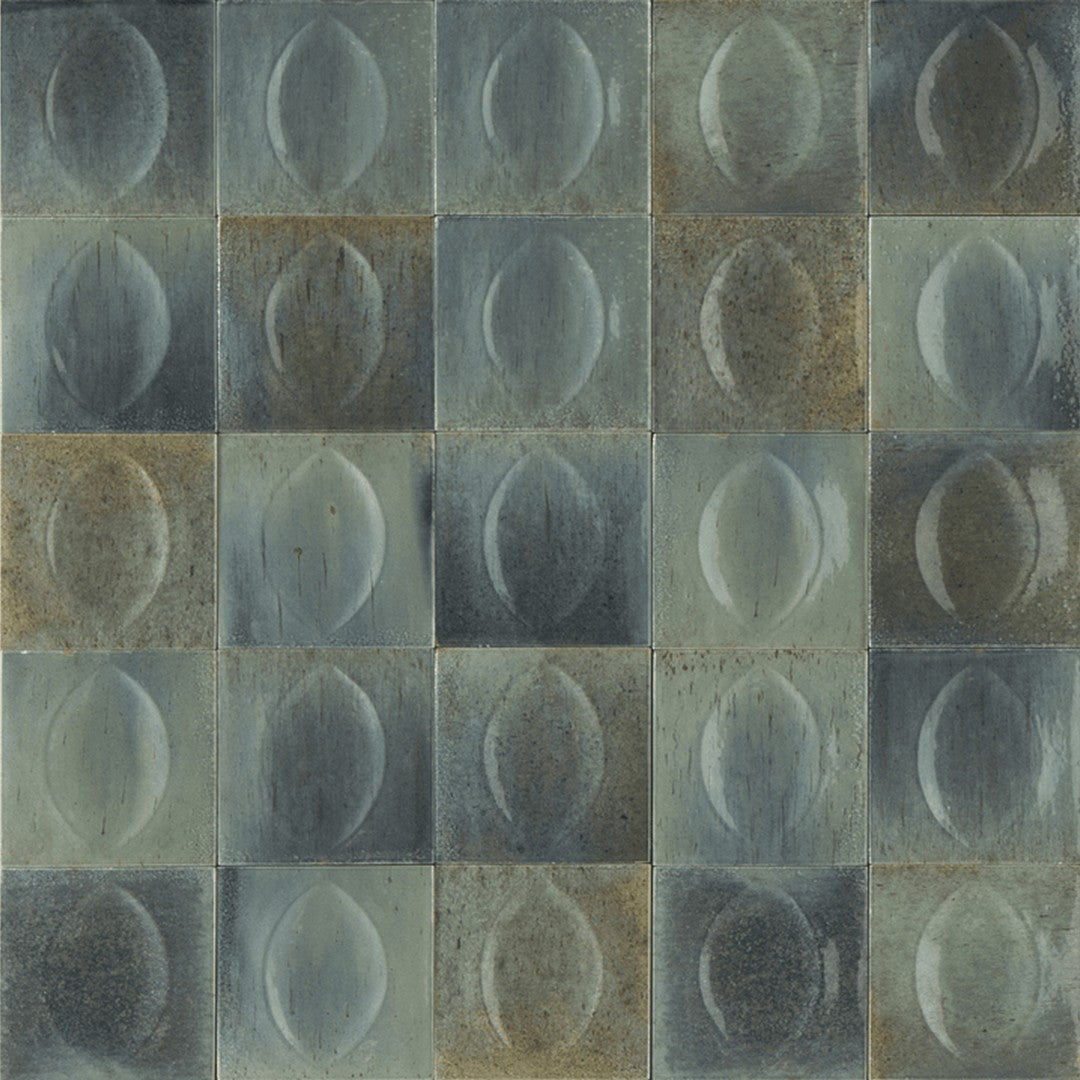 Tesoro Gleeze 4" x 4" Pressed Glossy 3D Egg Deco Porcelain Tile