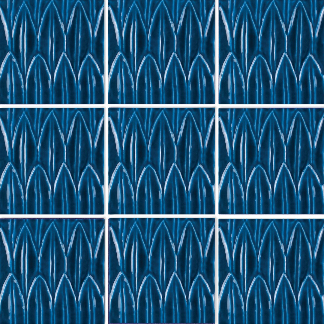 Tesoro-Sol-6-x-6-Glossy-Porcelain-Struttura-Tile-Blu