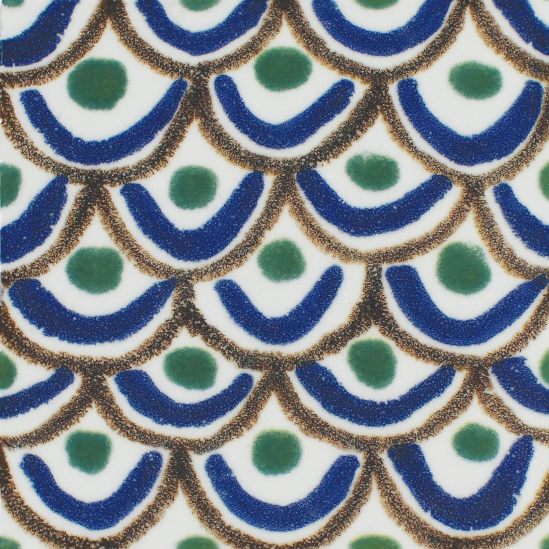 Tesoro Sol 6" x 6" Glossy Porcelain Deco Tile