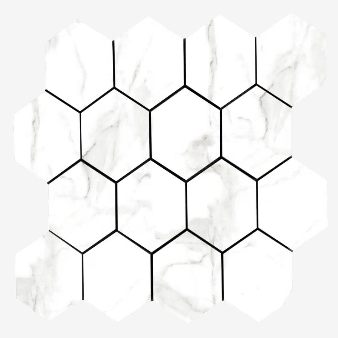 Tesoro Lucca 10.25" x 11.75" Rectified Matte Porcelain 3" Hexagon Mosaic