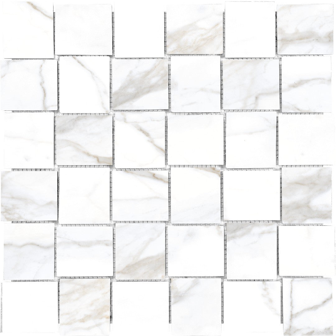 Tesoro Lucca 11.75" x 11.75" Rectified Polished Porcelain Basketweave Mosaic