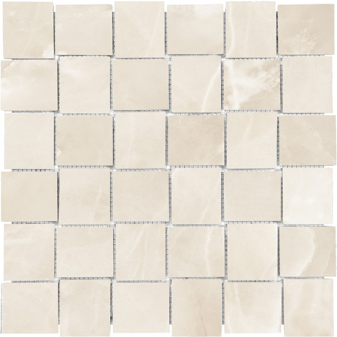 Tesoro Lucca 11.75" x 11.75" Rectified Polished Porcelain Basketweave Mosaic