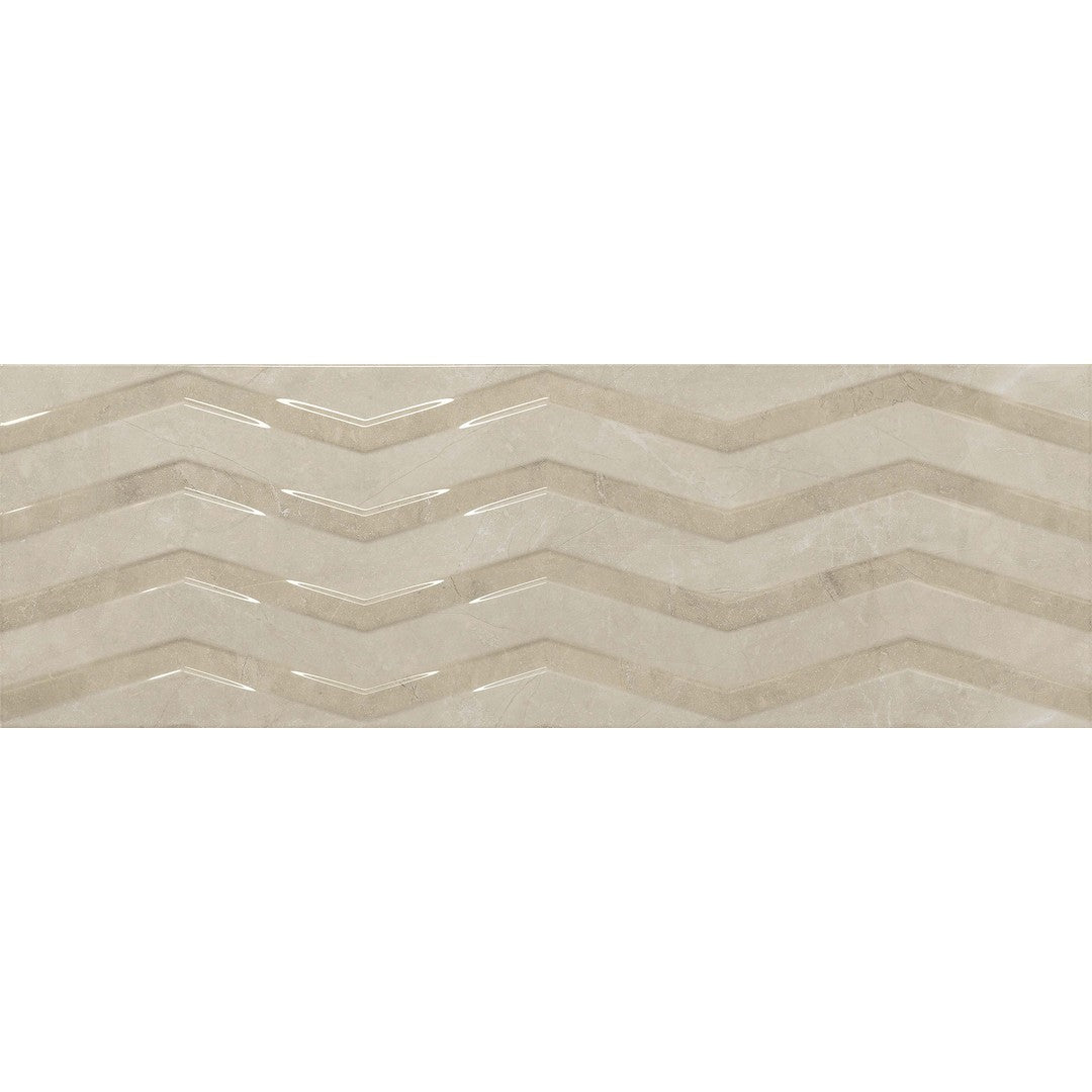 Euroker-Bayona-12-x-36-Rectified-Gloss-B-Thin-Ceramic-Wall-Tile-Ivory-Cells