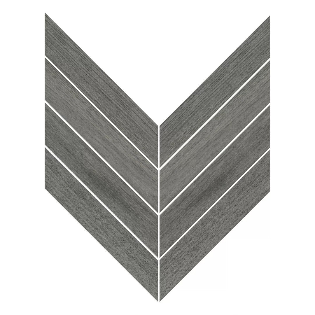 Emser Fixt Wood 8" x 13" Matte Chevron Porcelain Mosaic