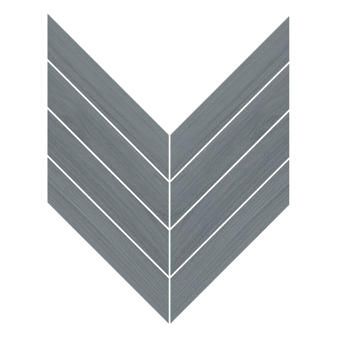 Emser Fixt Wood 8" x 13" Matte Chevron Porcelain Mosaic