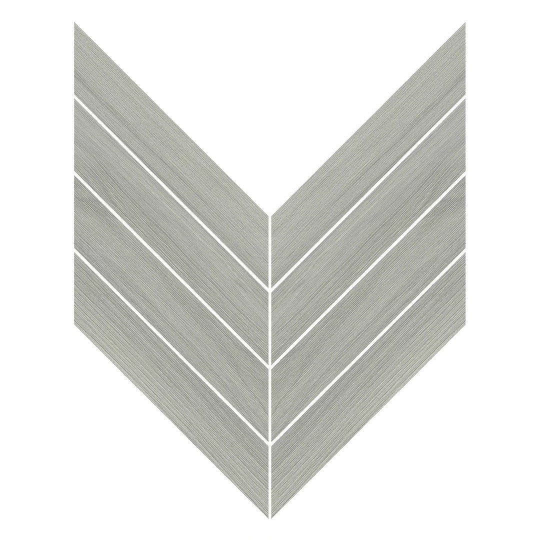 Emser Fixt Wood 8" x 13" Matte Chevron Porcelain Mosaic