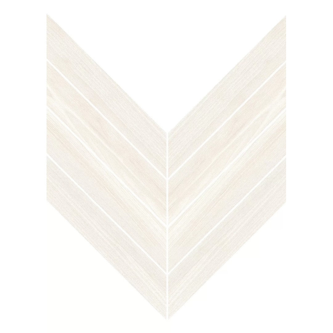 Emser Fixt Wood 8" x 13" Matte Chevron Porcelain Mosaic