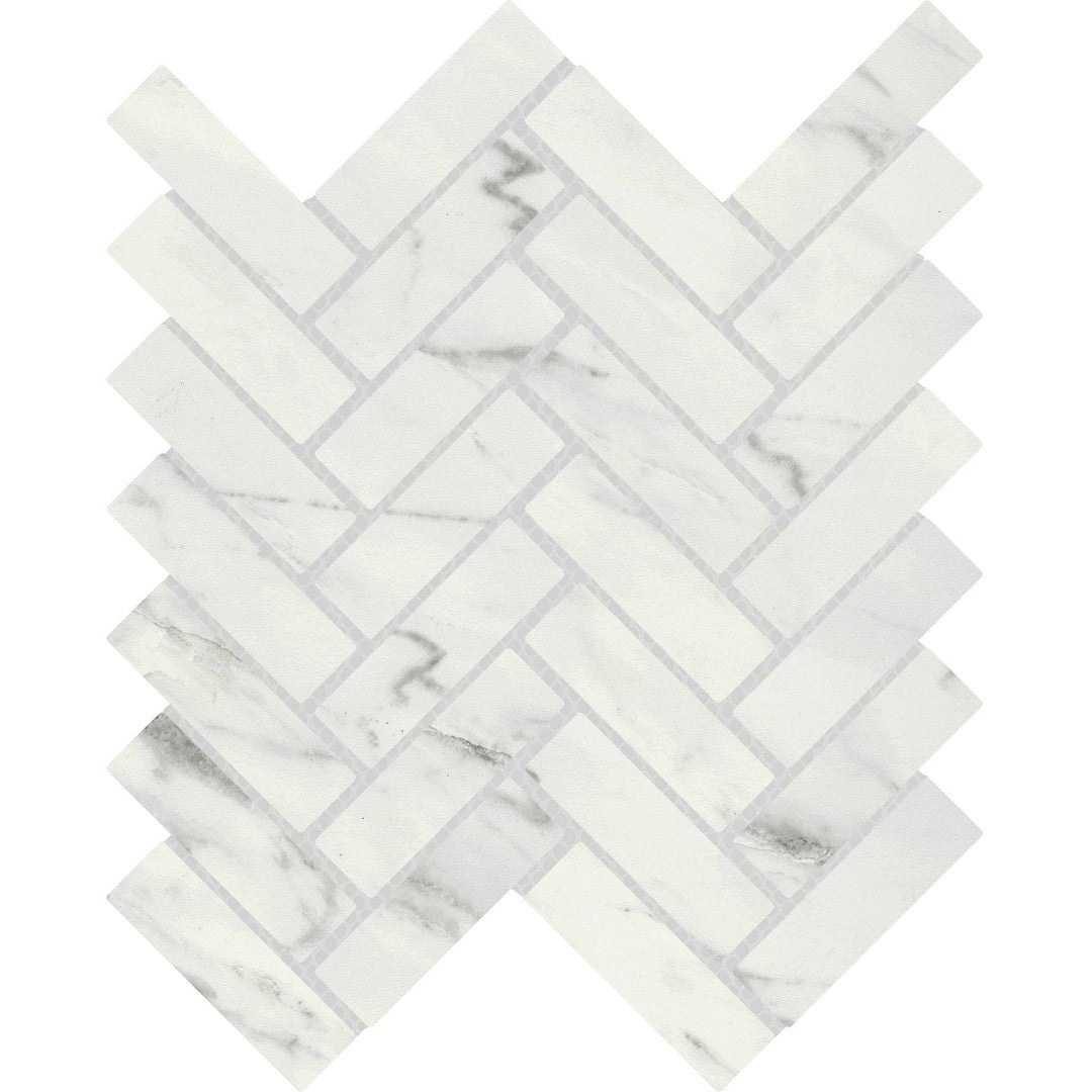 Emser Vara 10" x 13" Matte Herringbone Porcelain Mosaic