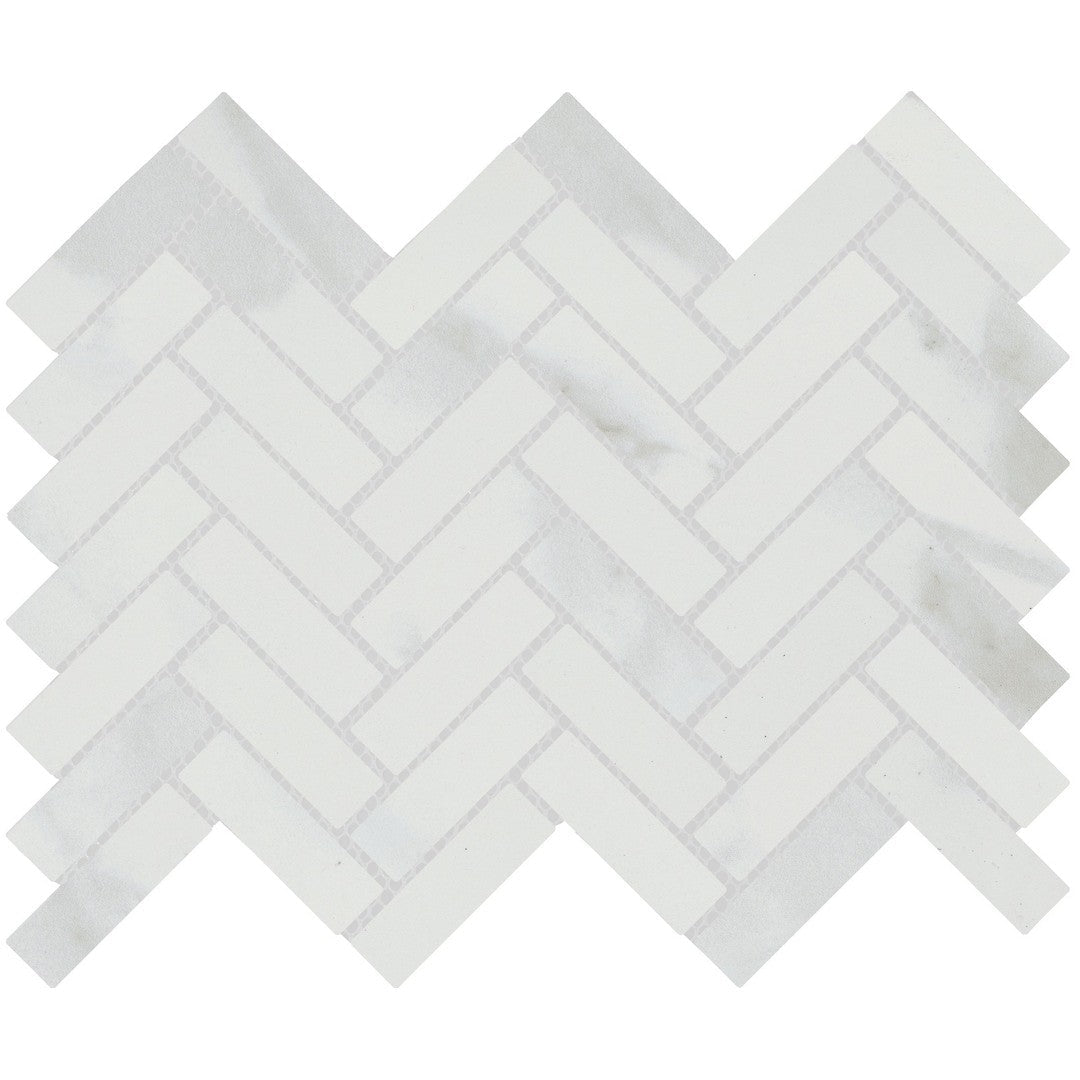 Emser Vara 10" x 13" Matte Herringbone Porcelain Mosaic