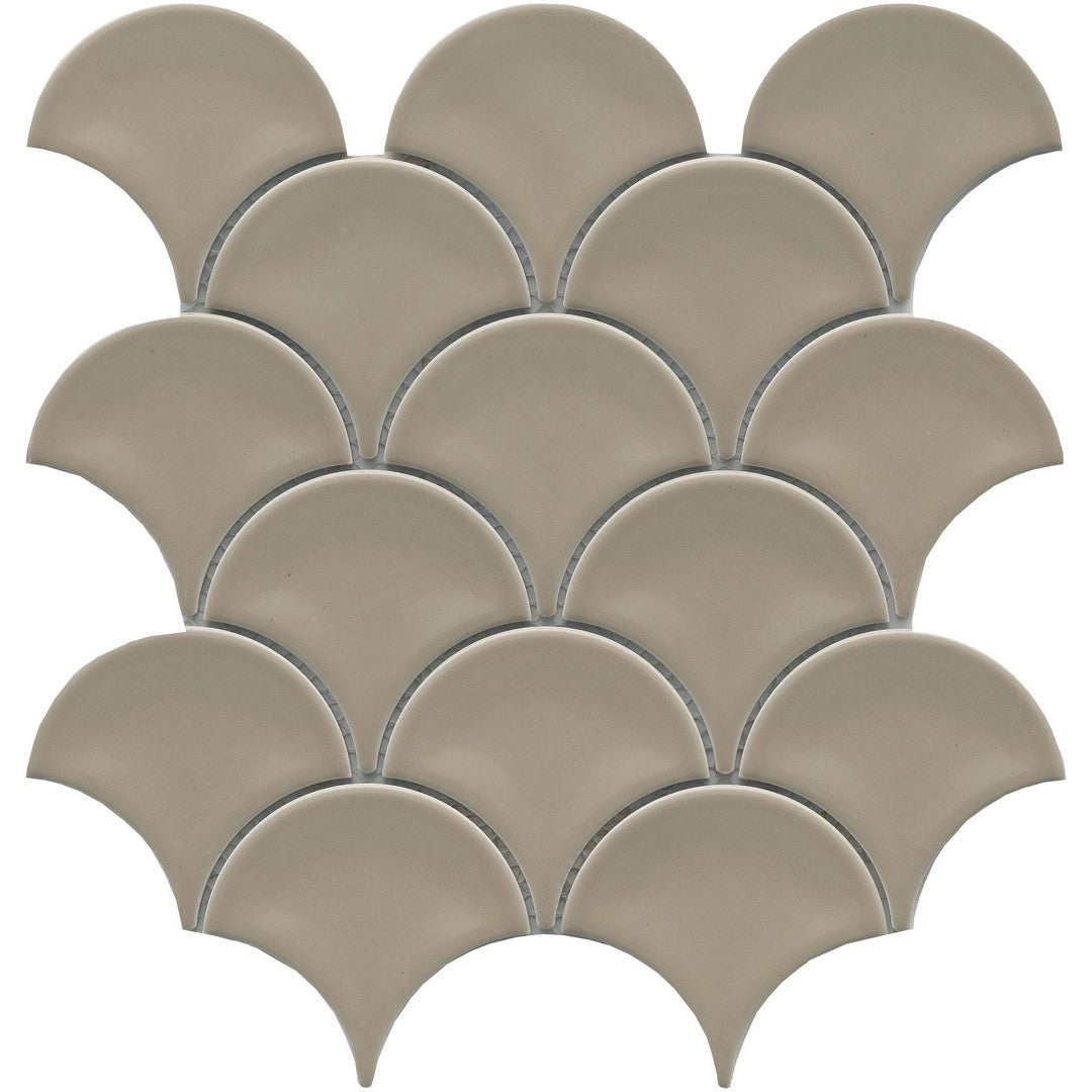 Emser Reward 10" x 11" Pressed Glossy Fan Porcelain Mosaic
