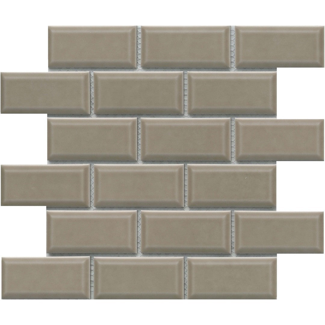 Emser Reward 11" x 12" Pressed Glossy Beveled Offset Porcelain Mosaic