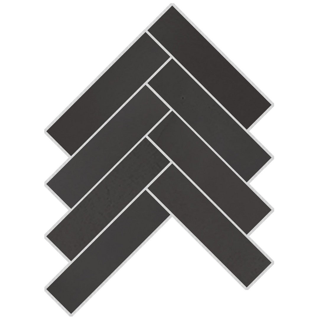 Emser Ironworx 17" x 17" Matte Herringbone Porcelain Mosaic