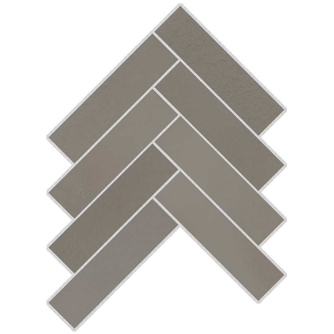 Emser Ironworx 17" x 17" Matte Herringbone Porcelain Mosaic