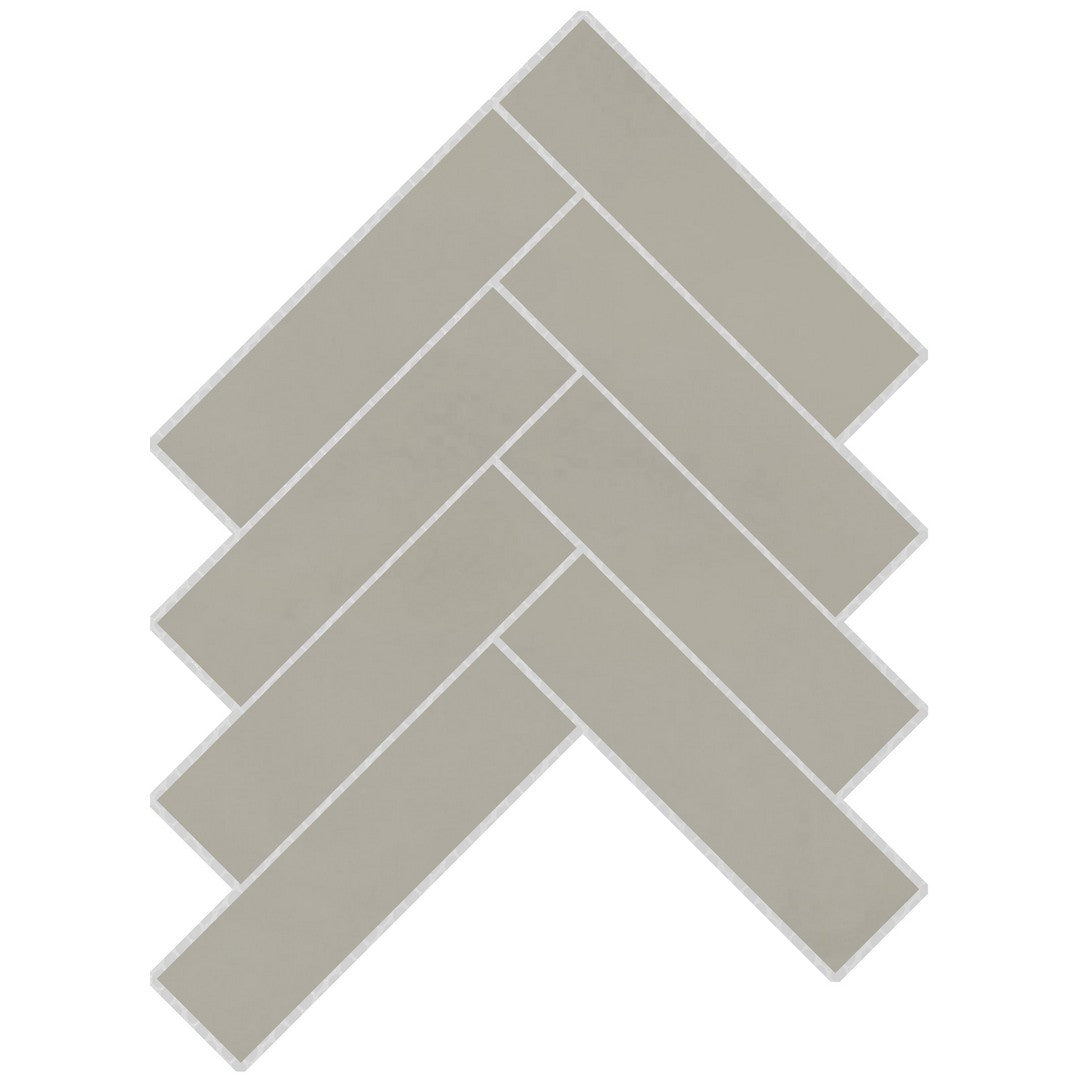 Emser Ironworx 17" x 17" Matte Herringbone Porcelain Mosaic