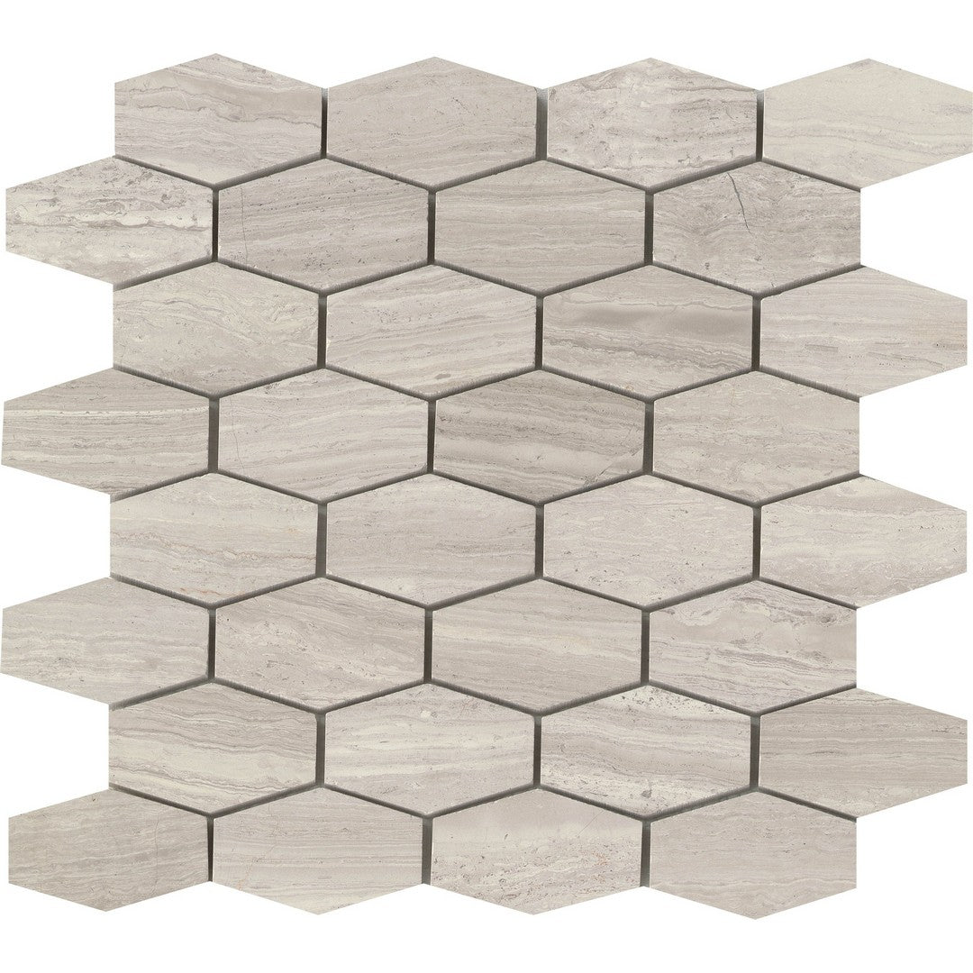 Emser Metro 12" x 12" Honed Marble Hexagon Wide Mosaic