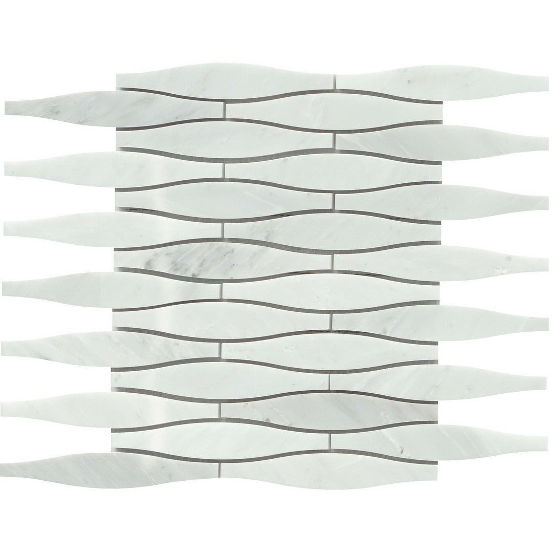 Emser Marble Winter Frost 12" x 12" Polished Marble Convex Mosaic