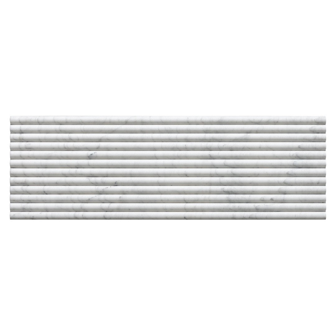 Emser Flutique 12" x 36" Honed Rectified Stone Fluted Marble Tile