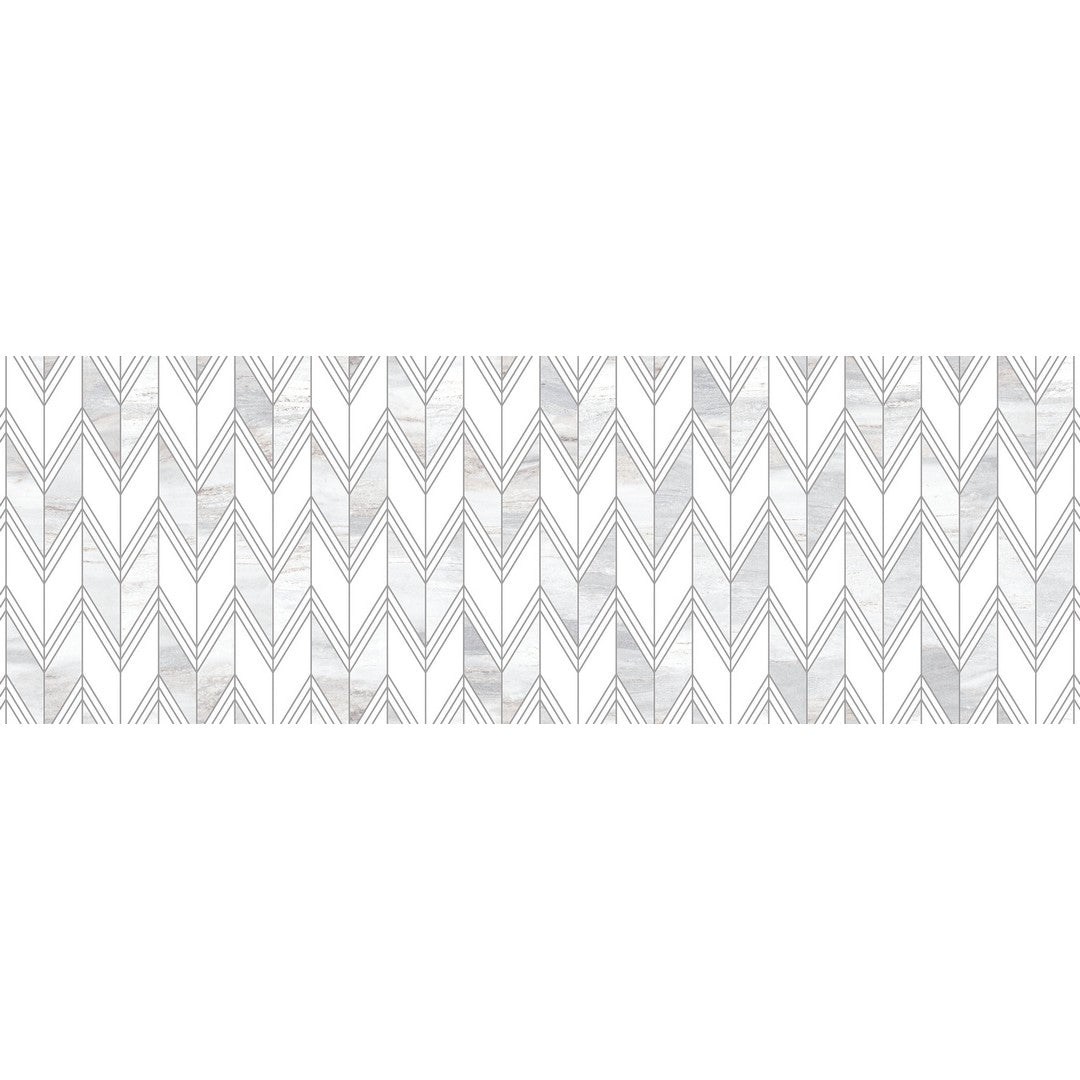 Emser Kudos 16" x 47" Rectified Glossy Chevron Porcelain Tile