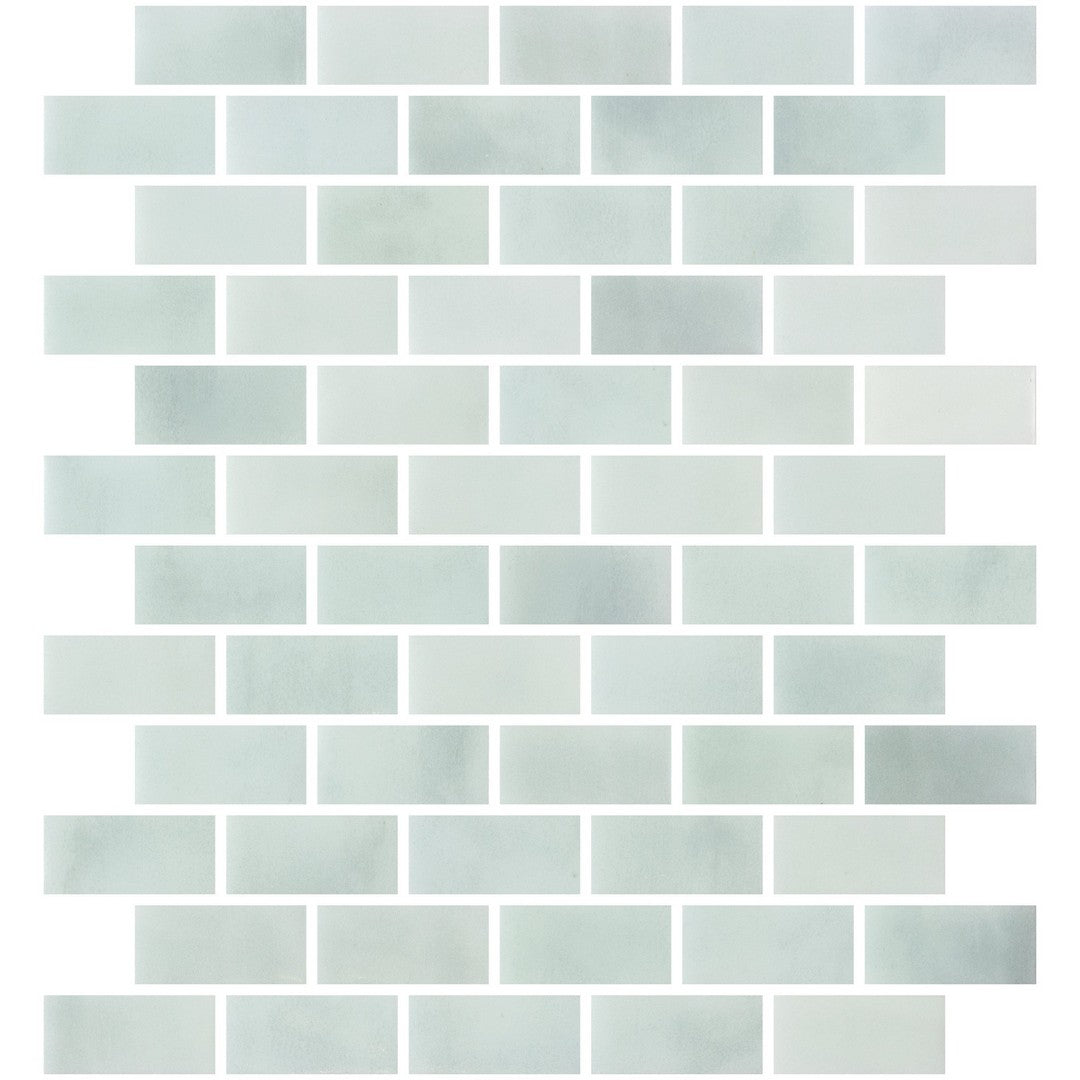 Emser Waterlace 10" x 12" Pressed Glossy Offset Glass Mosaic