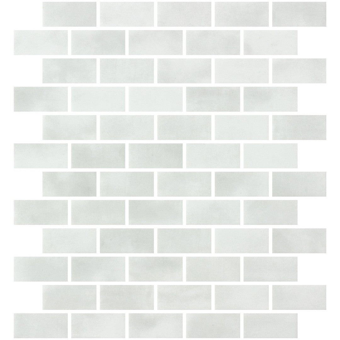 Emser Waterlace 10" x 12" Pressed Glossy Offset Glass Mosaic