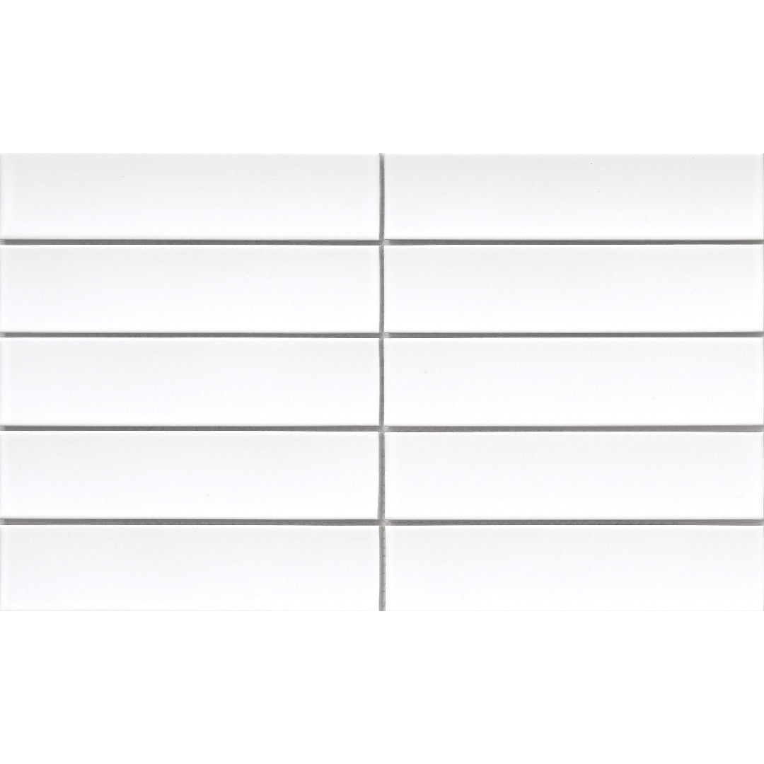 Emser Kaizen 9" x 15" Pressed Satin Stacked Porcelain Mosaic