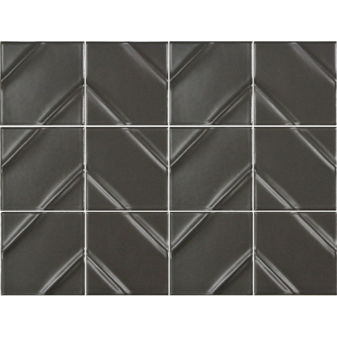 Emser Kumito 12" x 16" Matte Chevron Ceramic Mosaic
