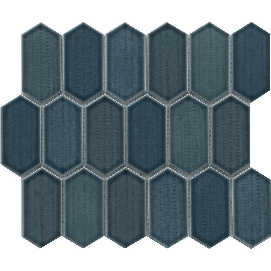 Emser Omni 10" x 12" Pressed Glossy Picket Porcelain Mosaic