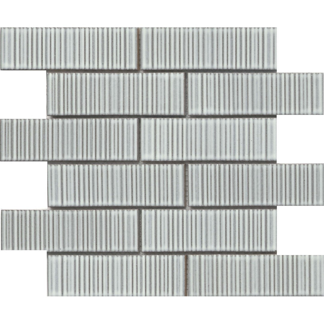 Emser Ornami 11" x 12" Pressed Glossy Offset Ceramic Mosaic