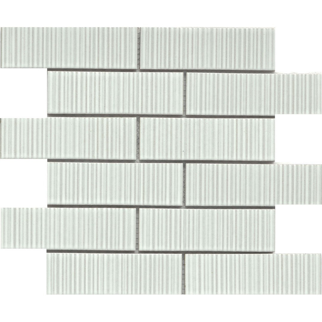 Emser Ornami 11" x 12" Pressed Glossy Offset Ceramic Mosaic