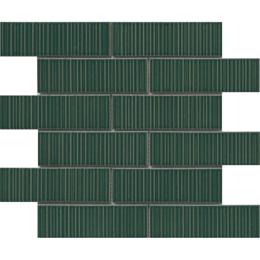 Emser Ornami 11" x 12" Pressed Glossy Offset Ceramic Mosaic