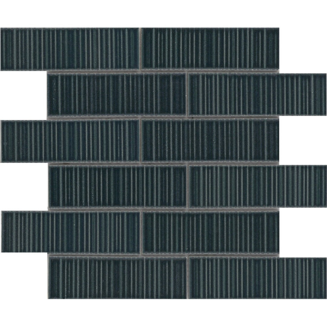 Emser Ornami 11" x 12" Pressed Glossy Offset Ceramic Mosaic