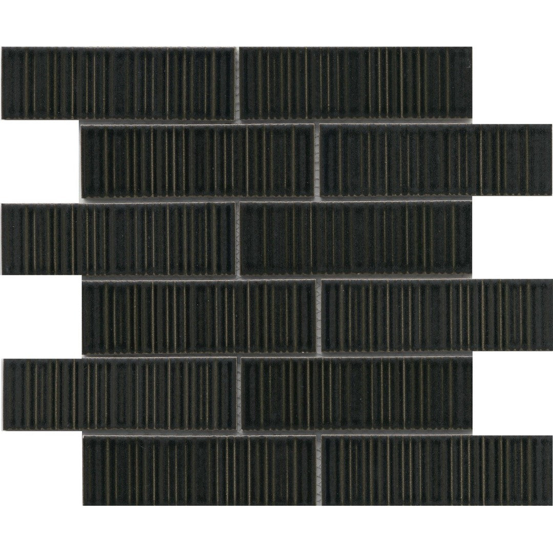 Emser Ornami 11" x 12" Pressed Glossy Offset Ceramic Mosaic