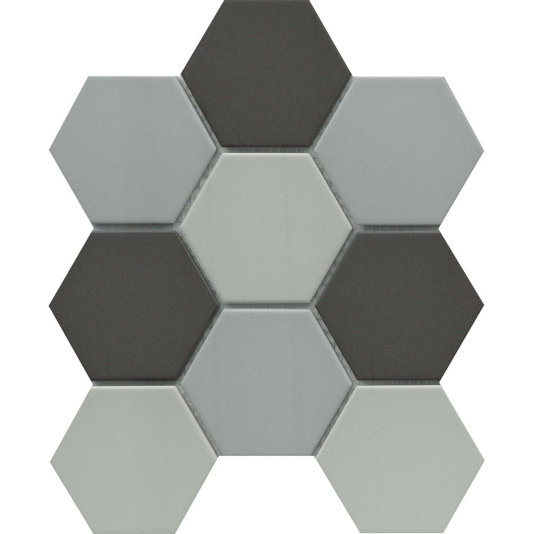 Emser Source 9" x 10" Matte 3" Hexagon Porcelain Mosaic