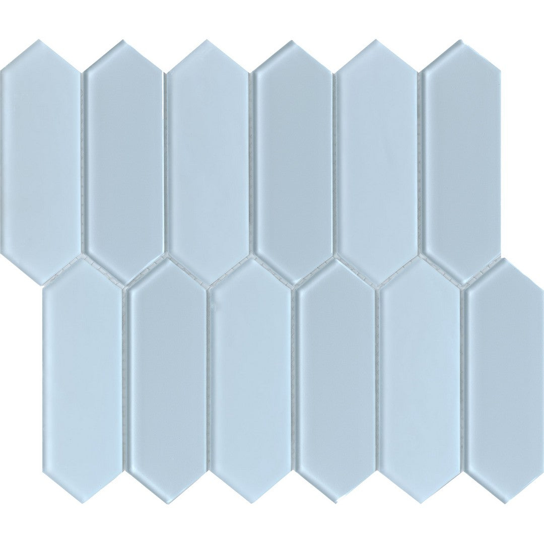 Emser Charisma 10" x 12" Gloss & Frosted Picket Glass Mosaic