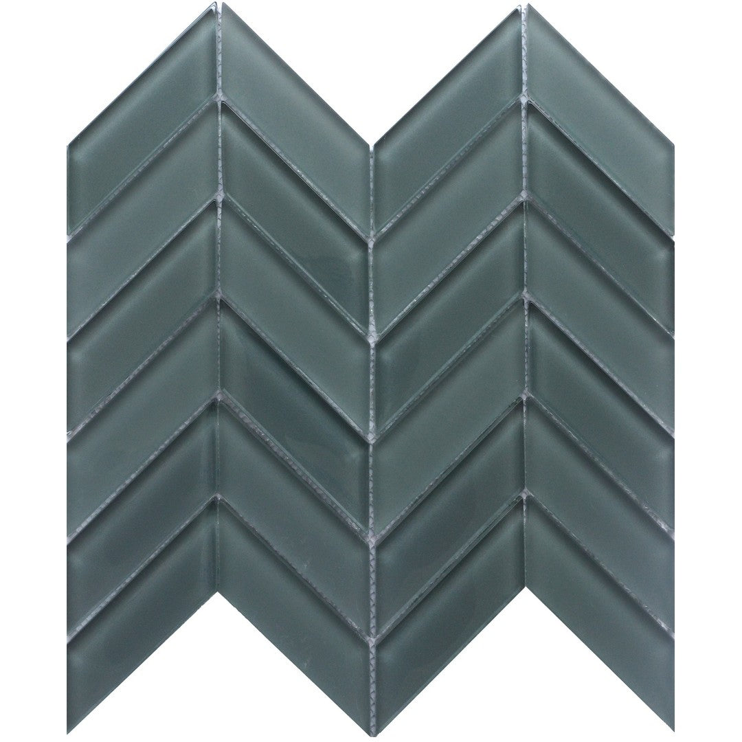 Emser Edge 12" x 12" Glossy Chevron Glass Mosaic