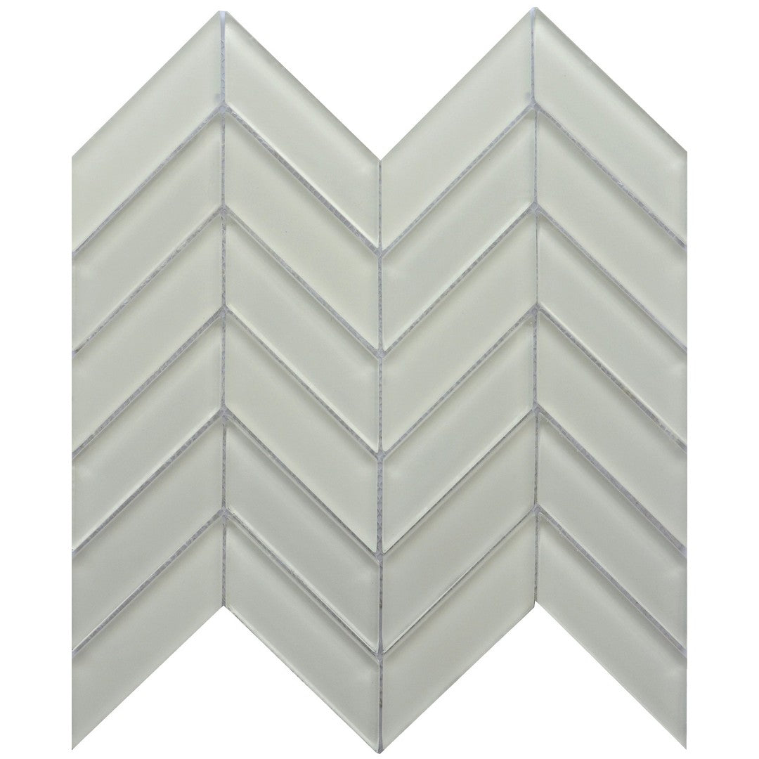 Emser Edge 12" x 12" Glossy Chevron Glass Mosaic
